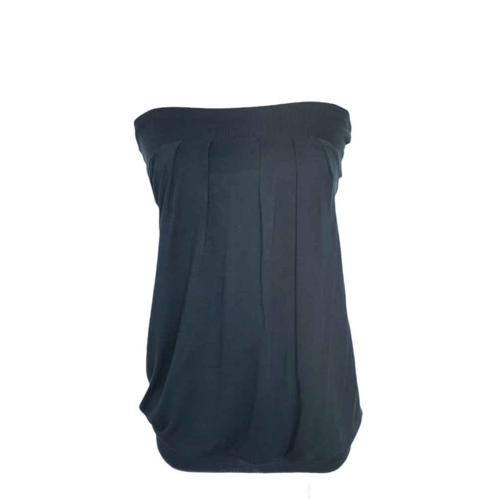 Diane Von Furstenberg Strapless Tube Top P Black Blouse Modal-Silk Women